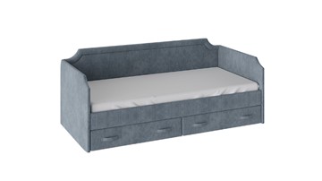 1-спальная детская кровать Кантри Тип 1, ТД-308.12.02 (Замша синяя) в Магадане