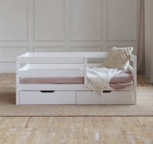Кровать детская Софа с ящиками, цвет белый в Магадане