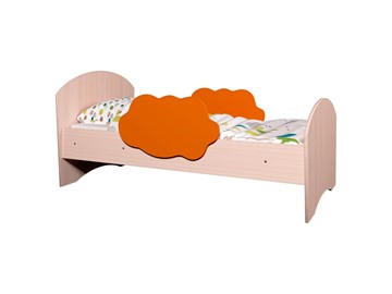Детская кровать ТМК Тучка, корпус Дуб млечный, фасад Оранжевый в Магадане