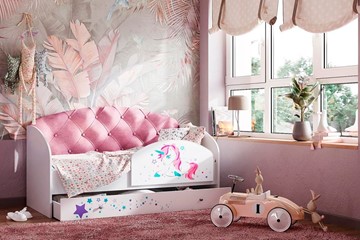 Кровать с бортиками Звездочка, Розовый в Магадане