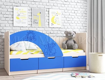 Кровать детская Юниор-3, синий матовый в Магадане