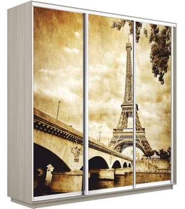 Шкаф 3-х дверный Экспресс 1800х600х2200, Париж/шимо светлый в Магадане - изображение