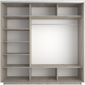 Шкаф 3-х створчатый Экспресс (3 зеркала) 2400х600х2200, шимо светлый в Магадане - предосмотр 2