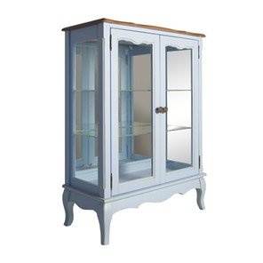 Шкаф со стеклянными дверцами Leontina для посуды (ST9318B) Голубой в Магадане - предосмотр 1