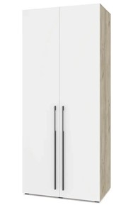 Двухстворчатый шкаф Modern С23, Серый дуб/Белый в Магадане