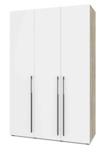 Трехдверный шкаф Modern С31, Серый дуб/Белый в Магадане