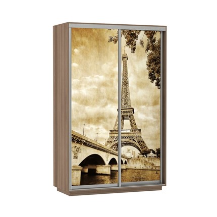 Шкаф двухдверный Экспресс 1600x600x2400, Париж/шимо темный в Магадане - изображение