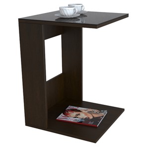 Журнальный стол BeautyStyle - 3, венге/стекло черное в Магадане