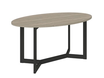 Овальный стол Триада-16Д, Черный/Натюрель в Магадане