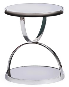 Журнальный столик GROTTO (mod. 9157) металл/дымчатое стекло, 42х42х50, хром в Магадане