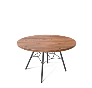 Круглый столик SHT-S100 / SHT-TT 70 МДФ (черный муар/орех светлый) в Магадане