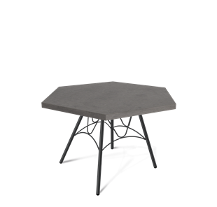 Круглый стол SHT-S100 / SHT-ТT20 70 ЛДСП (бетон чикаго темно-серый/черный муар) в Магадане