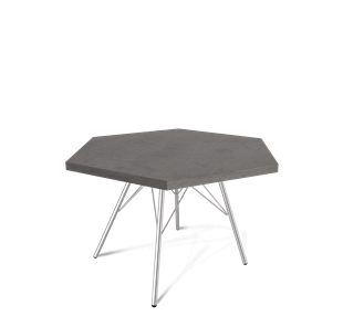 Круглый столик SHT-S37 / SHT-ТT20 70 ЛДСП (бетон чикаго темно-серый/хром лак) в Магадане