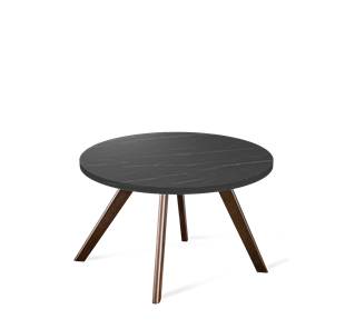 Круглый столик SHT-S39 / SHT-ТT 60 ЛДСП (камень пьетра гриджио черный/венге) в Магадане