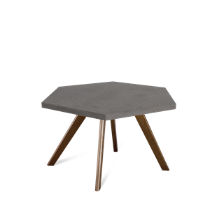 Круглый столик SHT-S39 / SHT-ТT20 70 ЛДСП (бетон чикаго темно-серый/темный орех) в Магадане