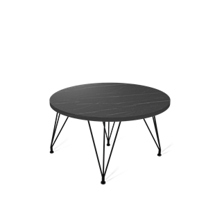 Круглый столик SHT-TU29/H36 / SHT-ТT 60 ЛДСП (камень пьетра гриджио черный/черный муар) в Магадане