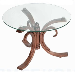 Круглый столик СЖ 5 средний тон/стекло в Магадане