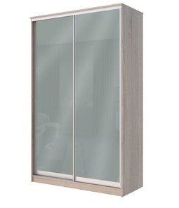 Шкаф Хит-22-14-22 с цветным стеклом, средне-серый 074, Дуб сонома в Магадане