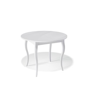 Раздвижной стол Kenner 1000С (Белый/Стекло белое глянец) в Магадане