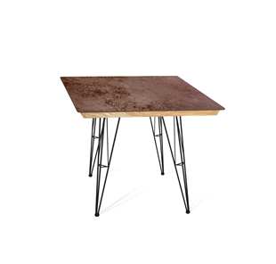 Керамический стол SHT-TU10 (4 шт.)/ТT8 60/60 (черный/прозрачный лак/коричневая сепия) в Магадане