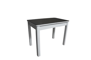 Стеклянный стол Айсберг-2СТ белое/черное/прямые массив в Магадане