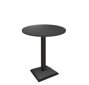 Барный стол Sheffilton SHT-TU5-BS2/H110 / SHT-TT 80 ЛДСП (камень пьетра гриджио черный/черный) в Магадане
