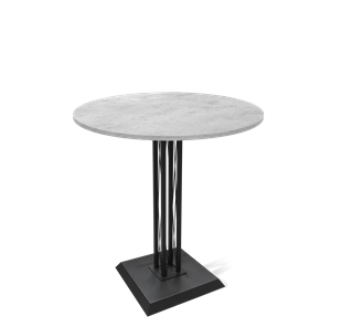 Стол обеденный SHT-TU6-BS2/H110 / SHT-TT 90 ЛДСП (бетон чикаго светло-серый/черный) в Магадане