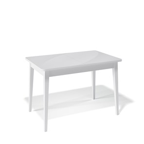 Стеклянный обеденный стол Kenner 1100M (Белый/Стекло белое сатин) в Магадане