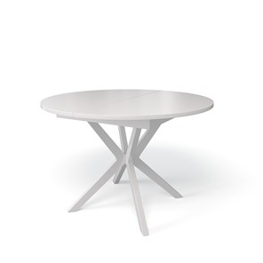 Обеденный раздвижной стол Kenner B1100 (Белый/Стекло белое сатин) в Магадане