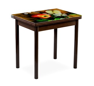 Кухонный пристенный стол СПА-02 СТФ, венге/фотопечать дерево/опоры коричневый в Магадане