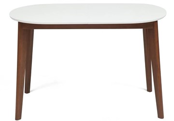 Кухонный стол раздвижной BOSCO (Боско) бук/мдф 120+30x80x75 Белый/Коричневый арт.11258 в Магадане