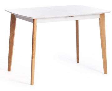 Маленький стол Claire, дерево гевея/МДФ, 110+30x75x75 Белый/натуральный арт.15111 в Магадане