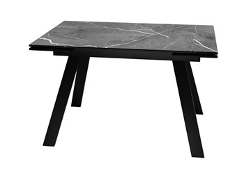 Керамический обеденный стол DikLine DKL140 Керамика Черный мрамор/опоры черные (2 уп.) в Магадане