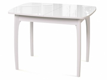 Обеденный раздвижной стол Dikline M15 Белый/стекло белое в Магадане