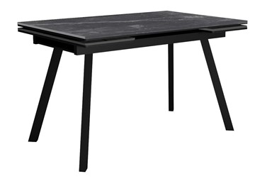 Раздвижной стол DikLine SKA125 Керамика Серый мрамор/подстолье черное/опоры черные (2 уп.) в Магадане