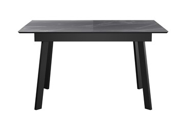 Стол раздвижной DikLine SKH125 Керамика Серый мрамор/подстолье черное/опоры черные (2 уп.) в Магадане