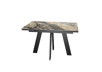 Раздвижной стол DikLine SKM120 Керамика Amadeus/подстолье черное/опоры черные в Магадане