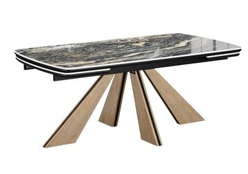 Керамический кухонный стол DikLine SKP180 Керамика Amadeus/подстолье черное/опоры дуб монтана (2 уп.) в Магадане