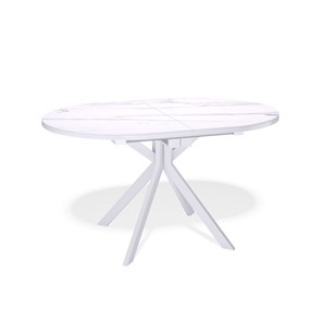 Кухонный раздвижной стол DO1300 (белый/керамика мрамор белый) в Магадане