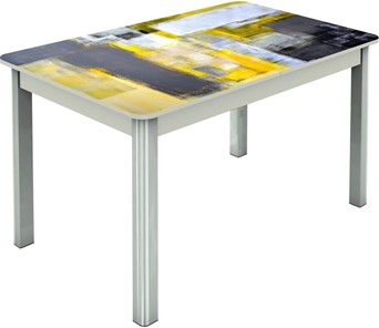 Раздвижной стол Гамбург исп.1 ноги метал. крашеные №23, Фотопечать (Текстура №51) в Магадане