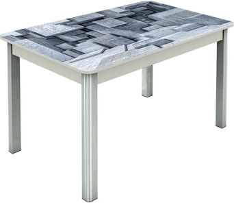 Раздвижной стол Гамбург исп.1 ноги метал. крашеные №23, Фотопечать (Текстура №74) в Магадане