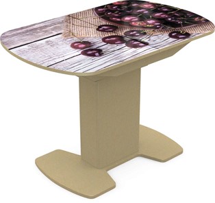 Кухонный раскладной стол Корсика исп. 1 Фотопечать (Фрукты №29) 1100(1415)*700 в Магадане