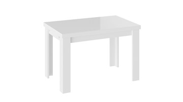 Кухонный стол раскладной ТриЯ Норман тип 1, цвет Белый/Стекло белый глянец в Магадане