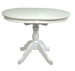 Раздвижной стол Элевуд Овальный (белая эмаль) 78,5x82x110+35 в Магадане