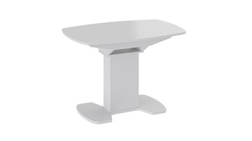 Небольшой стол Портофино (СМ(ТД)-105.01.11(1)), цвет  Белый глянец/Стекло белое в Магадане