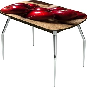 Овальный кухонный стол Ривьера исп.2 ноги метал. крашеные №24 Фотопечать (Фрукты №21) в Магадане
