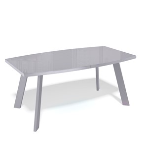 Обеденный раздвижной стол SL1600 (серый/стекло серое глянец) в Магадане