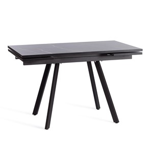 Раскладной стол VIGO ЛДСП/HPL/металл,120x80x30х30х75 см, Мрамор чёрный/чёрный арт.19730 в Магадане