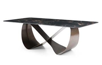 Стол обеденный DT9305FCI (240) черный керамика/бронзовый в Магадане