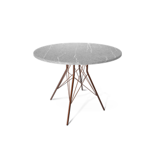Обеденный стол Sheffilton SHT-TU2-1 / SHT-TT 90 МДФ (серый мрамор/медный металлик) в Магадане